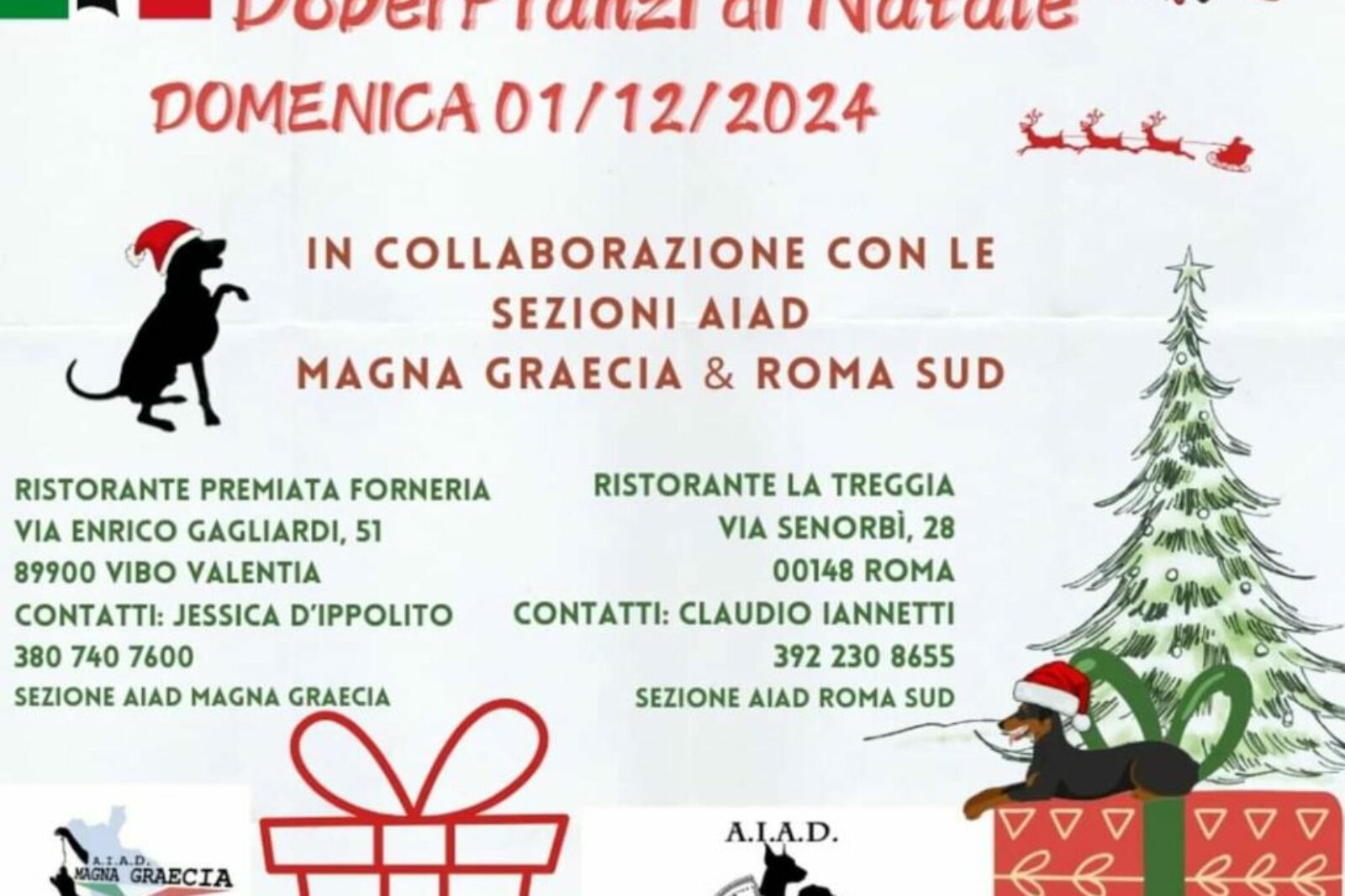 Doberpranzi di Natale – Vibo Valentia e Roma 1 dicembre